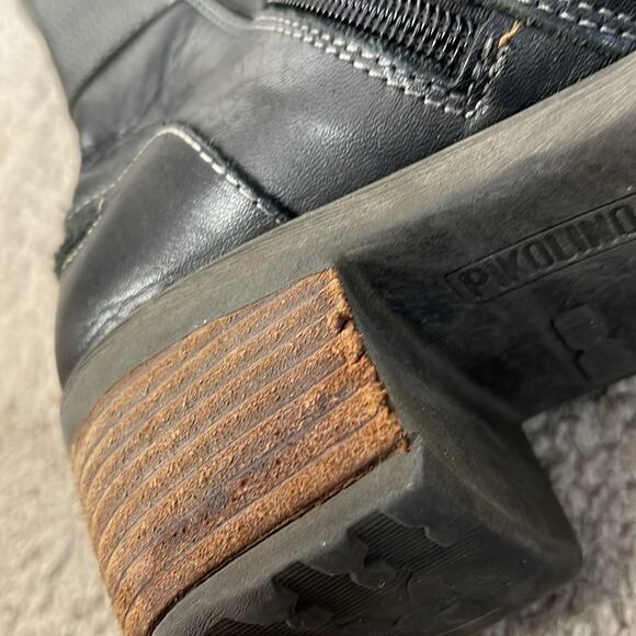 PIKOLINOS Black Leather Lace Up Combat Style Boots Size 10 - Picture 9 of 10
